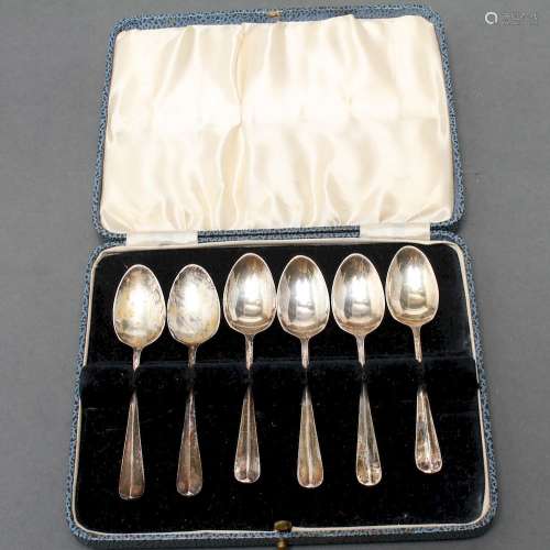 Sheffield English Silver Demitasse Spoons, 6 Pcs.