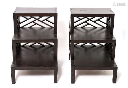 Modern Three-Tier Stepped Side Tables