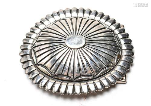 Southwest Navajo Silver Concha Belt Buckle