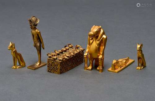Gold-Tone Small Museum Sculptures Group of 6