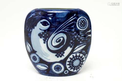 Bjorn Wiinblad for Rosenthal Blue & White Vase