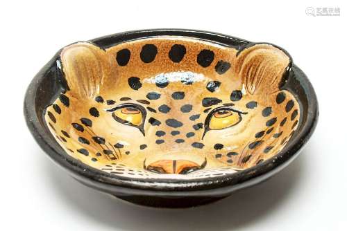 Sigma Italy Glazed Terracotta Leopard Bowl