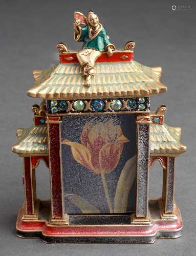 Jay Strongwater Asian Temple Picture Frame