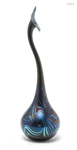 Jack-In-The-Pulpit Iridescent Art Glass Vase