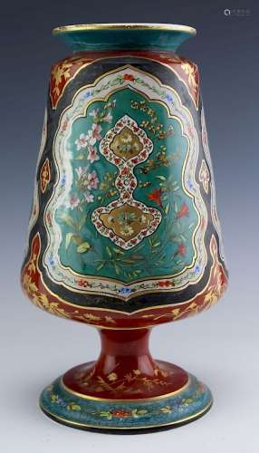 Old Hand Painted Persian Ottoman Porcelain Vase