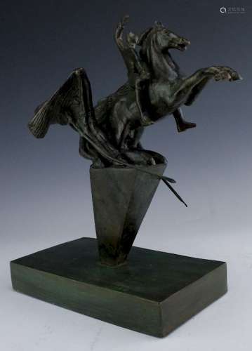 Mystery Artist Signed 1978 Bronze Horse Sculpture