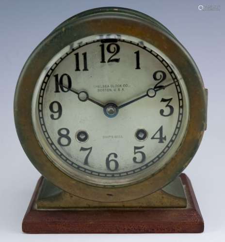 Chelsea Boston Ship's Bell Brass Mantle Clock