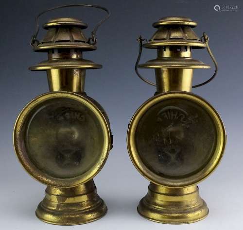 Pair of Vintage Lanterns By White MFG Bridgeport