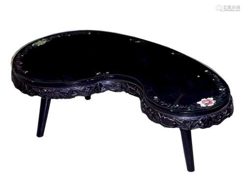 MCM Lord Co. Japanese Inlaid MOP Wood Coffee Table