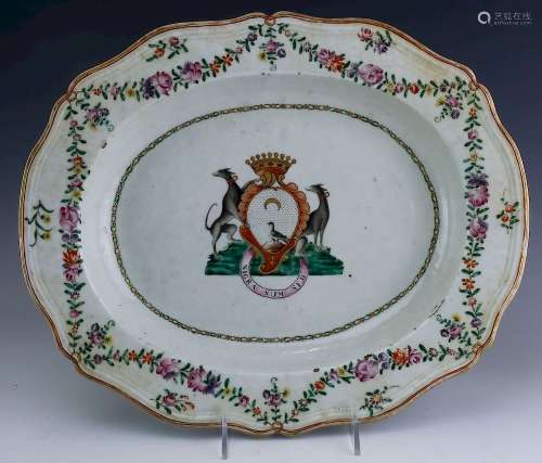 Qianlong Chinese Export Armorial Porcelain Platter