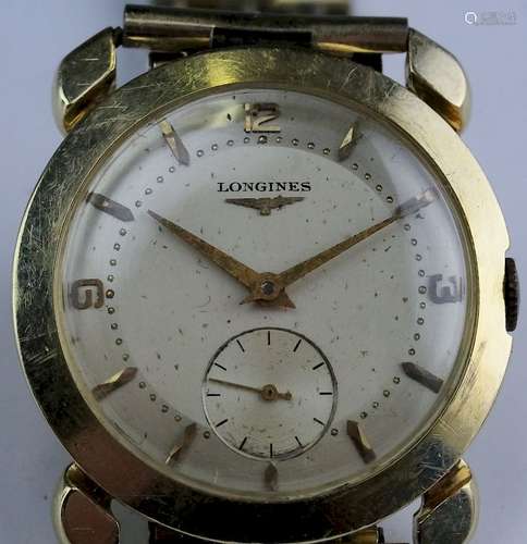 Working Men's Vintage 14K Longines Fancy Lug Watch