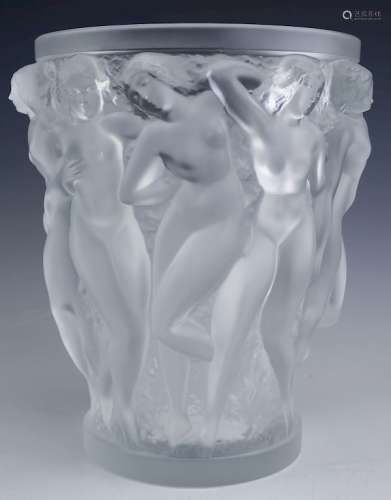 LALIQUE Bacchantes Nude French Art Glass 9.5