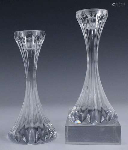 Pair of Baccarat Massena French Crystal Candlesticks