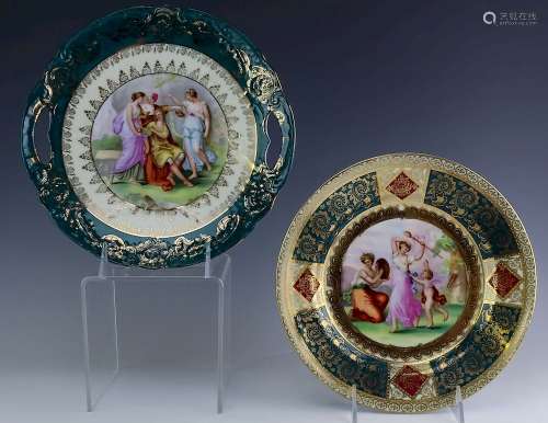 LOT 2 Austrian Gilt Figural Scene Porcelain Plates