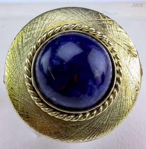 Vintage 14K Gold & Blue Lapis Lazuli Cabochon Ring