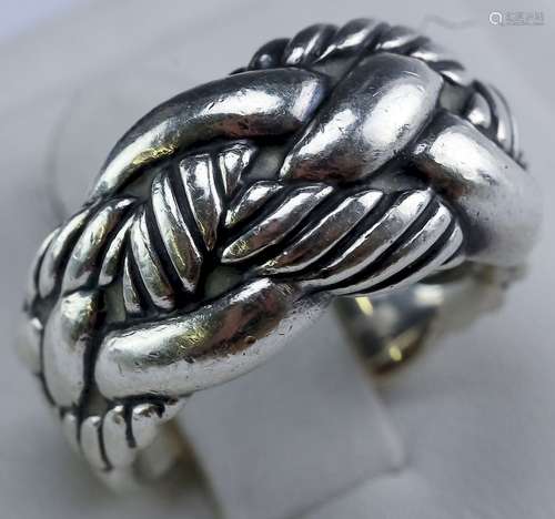 Designer Signed David Yurman Sterling Silver Ring