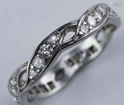 Platinum Eternity 3/4 CTTW Diamond Ring Size 10