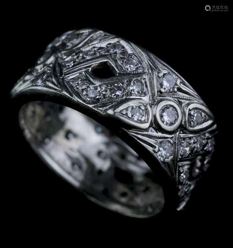 Deco 14K White Gold 1 CTTW Diamond Eternity Ring