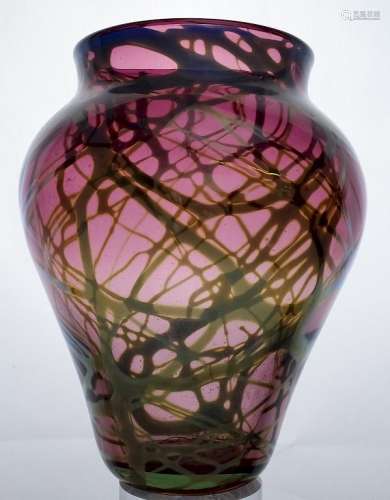 Cohn Stone American Studio Art Glass Vase SIGNED