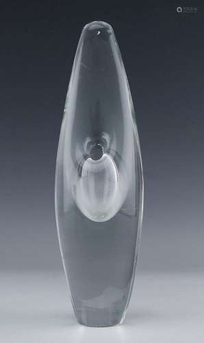 Tino Sarpaneva Finland MCM Art Glass Orchid Vase