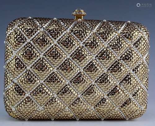 Kathrine Baumann Minaudiere Crystal Clutch Handbag