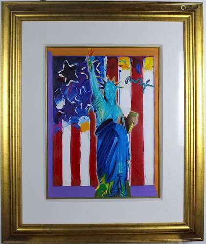 Peter Max American Statue of Liberty Art Painting