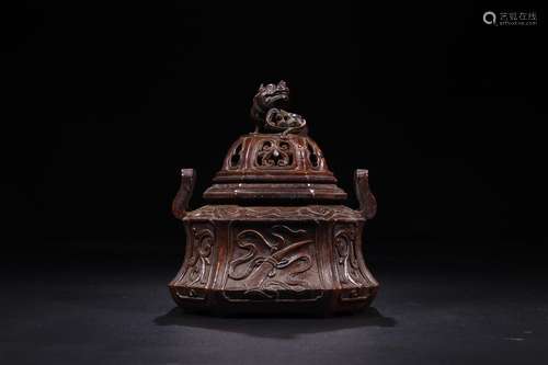 Bamoboo Craved Censer from Qing