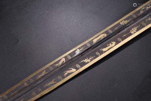 Bronze Sword inlay with Turquoisa