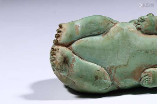 Green Porcelain Ornament from Han Dynasty