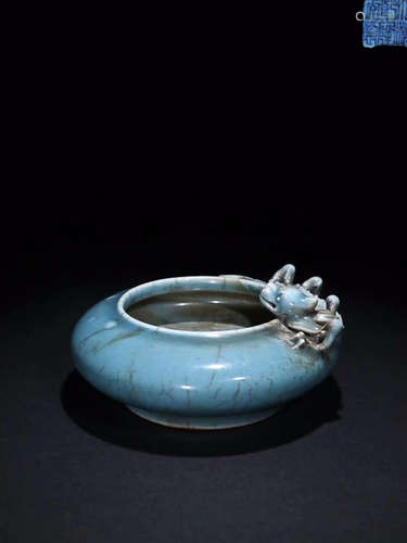 QIANLONG MARK BLUE GLAZE PEN WASHER