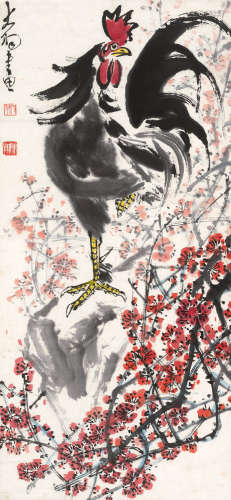 陈大羽（1912～2001） 大吉图 立轴 设色纸本