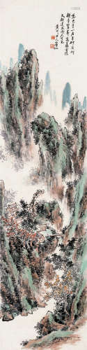 黄宾虹（1865～1955） 黄山慈光寺胜景 镜片 设色纸本