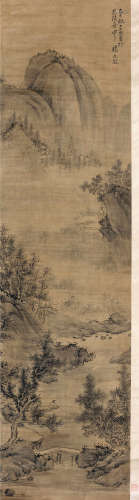 杨文骢（1596～1646） 己巳（1629）年作 秋兴图 立轴 设色绫本