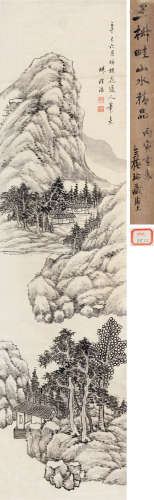 王学浩（1754～1832） 辛巳（1821）年作 山居图 立轴 水墨绢本