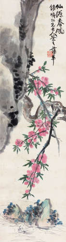 蒲华（1832～1911） 仙源春晓 立轴 设色纸本