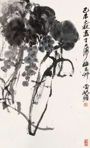 朱屺瞻（1892～1996） 己未（1979）年作 硕果 立轴 水墨纸本