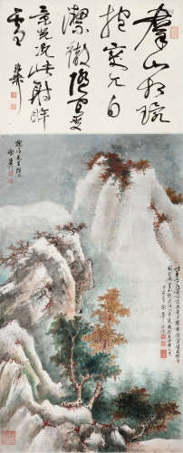 谢稚柳（1910～1997） 雪山图 镜片 设色纸本
