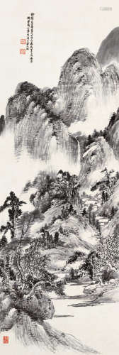 萧俊贤（1865～1949） 乙丑（1925）年作 幽居图 立轴 水墨纸本