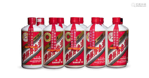 1990-1999年贵州茅台酒（各年份一瓶礼盒装）红木礼盒装