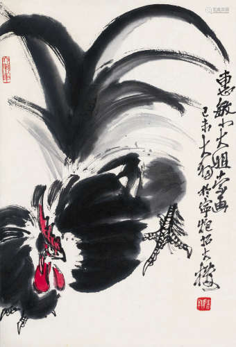 陈大羽（1912～2001） 己未（1979）年作 大吉图 立轴 设色纸本