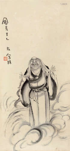 吕凤子（1886～1959） 乙亥（1935）年作 人物 立轴 水墨纸本
