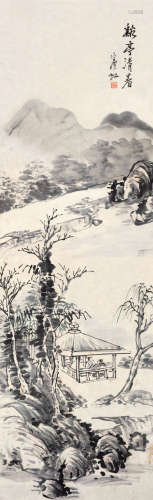 黄宾虹（1865～1955） 溪亭清暑 立轴 水墨纸本
