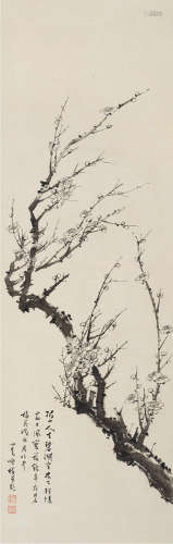 溥儒（1896～1963） 墨梅 立轴 水墨纸本