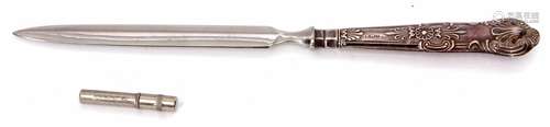 Elizabeth II silver handled Kings pattern letter opener, length 22.5cm, Sheffield 1983, maker's mark