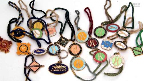 Mixed Lot: comprising 49 racecourse membership and admission passes of enamelled form including