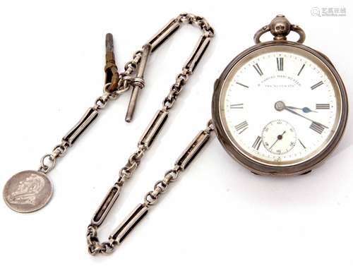 Early 20th century silver cased open face lever watch, H Samuel - Market St, Manchester, No