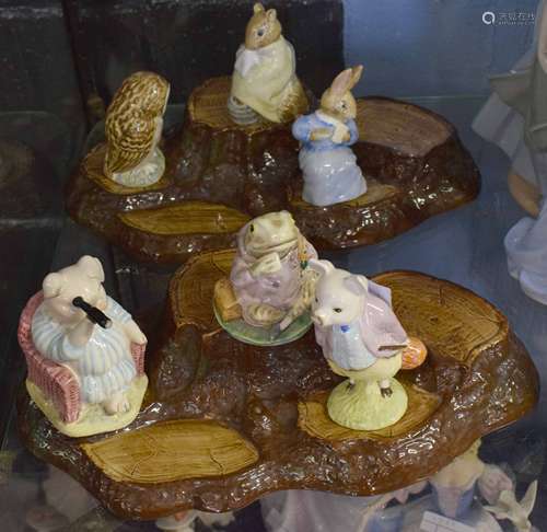 Group of Beswick wares from Beatrix Potter including Pigling Bland, Jeremy Fisher and Little Pig