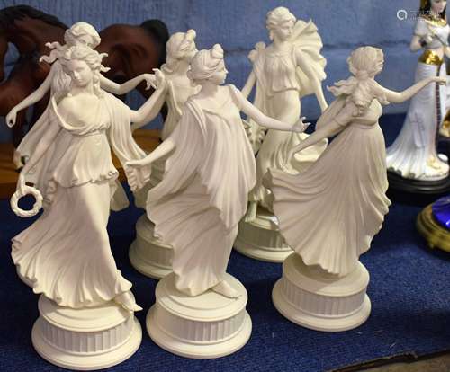 Collection of figurines from The Dancing Hours collection, all numbered from a limited edition of