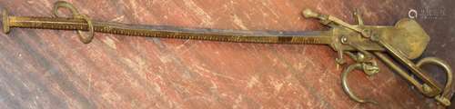 Set of vintage steel scales, 52cm long