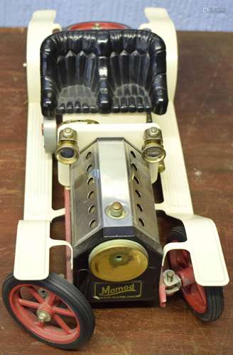 Vintage Mamod live steam car, 40cm long